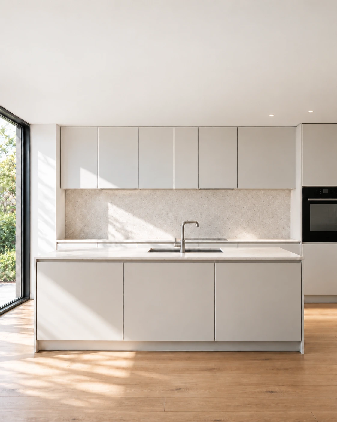 The same kitchen in a bright lighting mood, without text overlays.